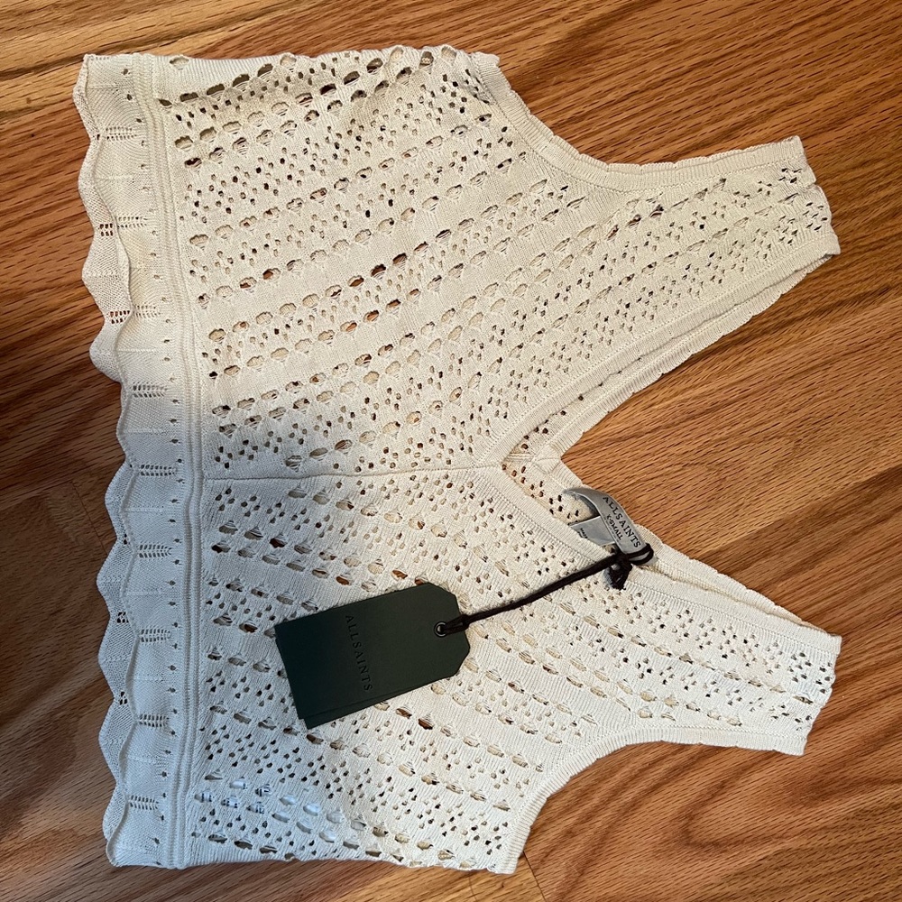 Allsaints knit crop top